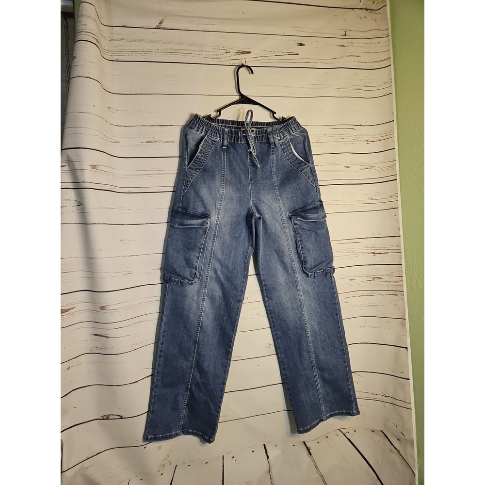 Madden NYC  Cargo Jeans, Elastic Waist, Size‎ Small